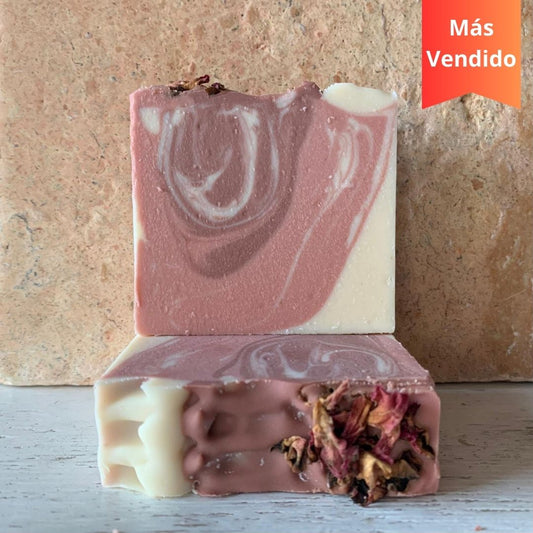 Jabón Artesano Rosa y Avena