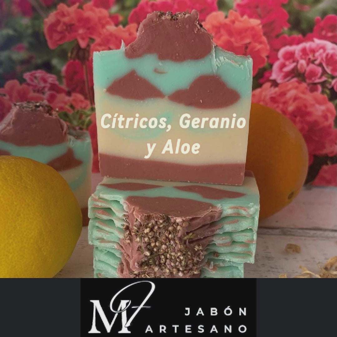 MF Jabón Artesano Cítricos Geranio y Aloe Vera